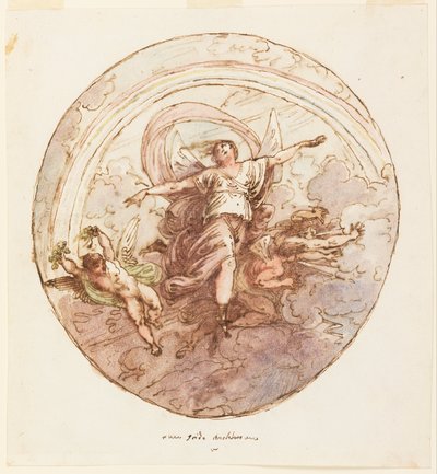 Ceiling Design Depicting Iris and the Rainbow by Felice Giani